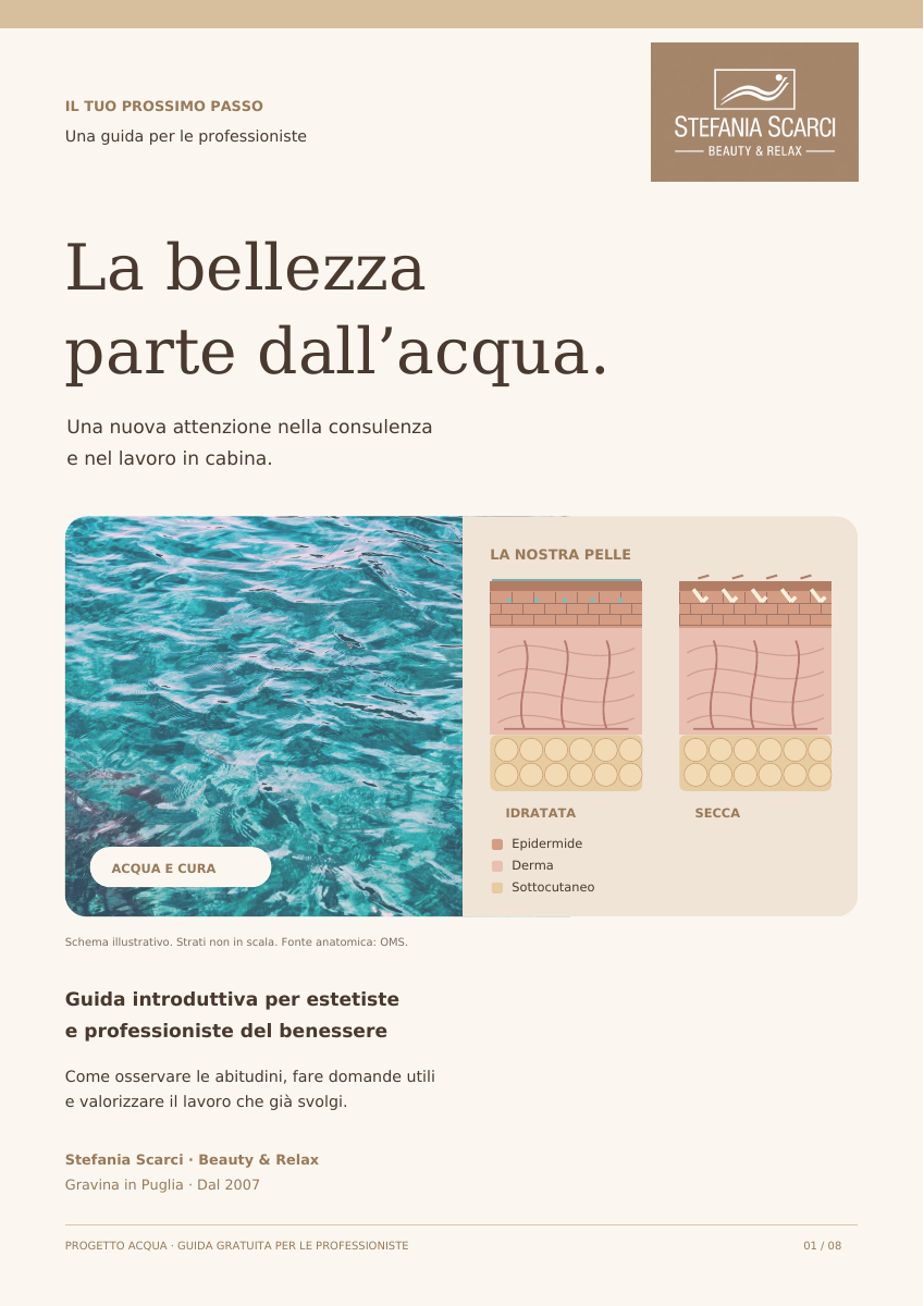 Copertina dell’ebook La bellezza parte dall’acqua di Stefania Scarci